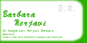 barbara merjavi business card